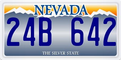 NV license plate 24B642