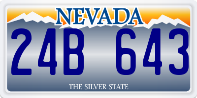 NV license plate 24B643