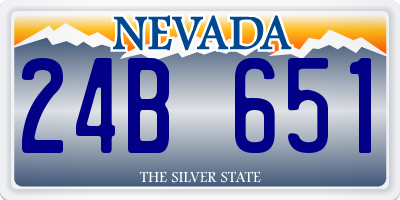 NV license plate 24B651