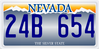 NV license plate 24B654