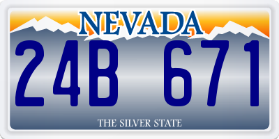 NV license plate 24B671