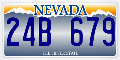 NV license plate 24B679