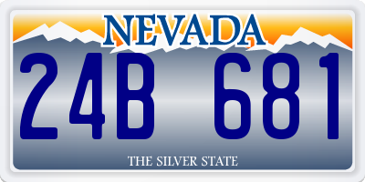 NV license plate 24B681