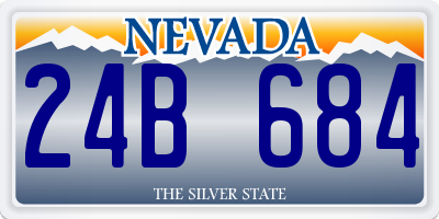 NV license plate 24B684