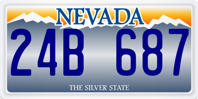 NV license plate 24B687