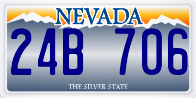 NV license plate 24B706