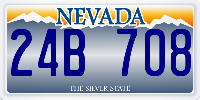 NV license plate 24B708