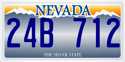 NV license plate 24B712