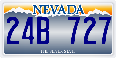 NV license plate 24B727