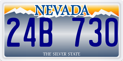 NV license plate 24B730