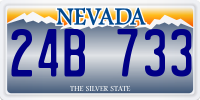 NV license plate 24B733