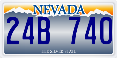 NV license plate 24B740