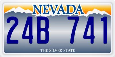 NV license plate 24B741