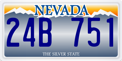 NV license plate 24B751