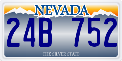 NV license plate 24B752