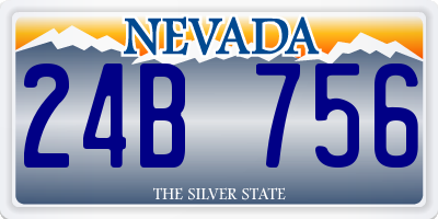 NV license plate 24B756
