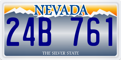 NV license plate 24B761