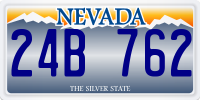 NV license plate 24B762