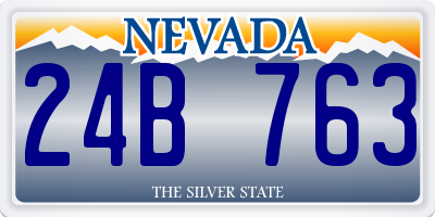 NV license plate 24B763
