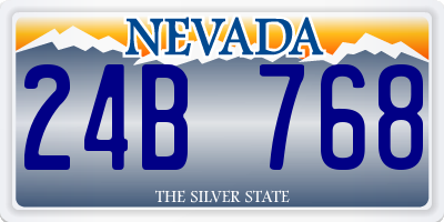 NV license plate 24B768