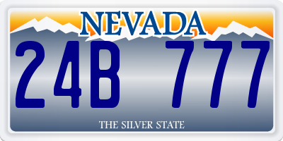 NV license plate 24B777