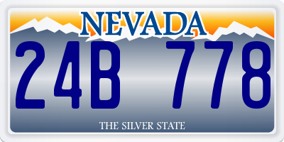 NV license plate 24B778