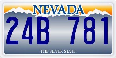 NV license plate 24B781