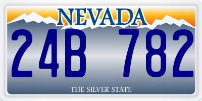 NV license plate 24B782