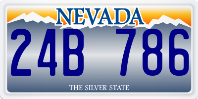 NV license plate 24B786