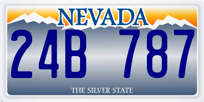 NV license plate 24B787