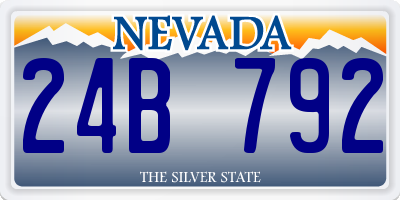 NV license plate 24B792
