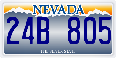 NV license plate 24B805