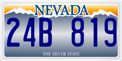 NV license plate 24B819