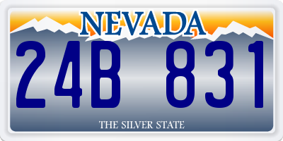 NV license plate 24B831