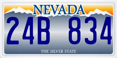 NV license plate 24B834