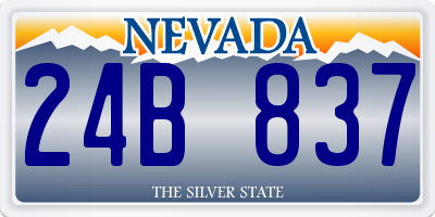 NV license plate 24B837