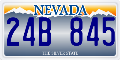 NV license plate 24B845