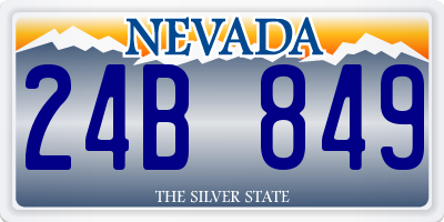 NV license plate 24B849