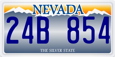 NV license plate 24B854