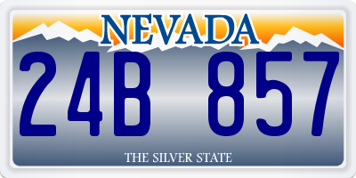 NV license plate 24B857