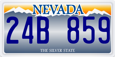 NV license plate 24B859
