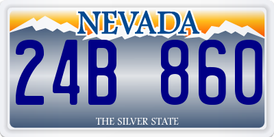 NV license plate 24B860