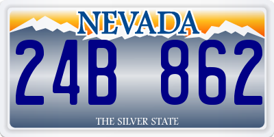 NV license plate 24B862