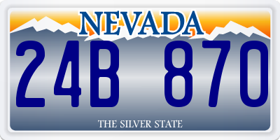 NV license plate 24B870