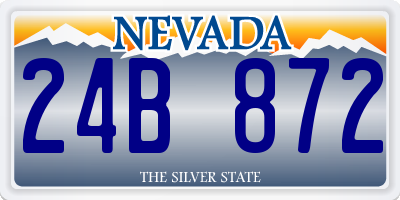 NV license plate 24B872