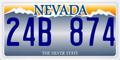 NV license plate 24B874