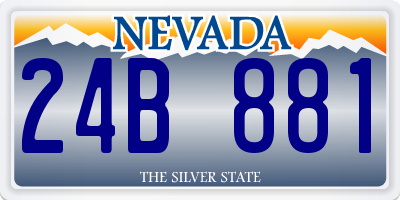 NV license plate 24B881