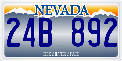 NV license plate 24B892