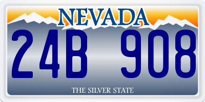 NV license plate 24B908