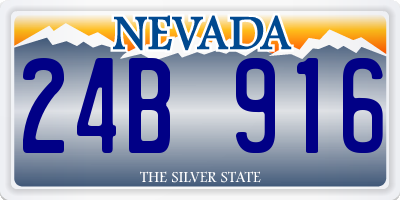 NV license plate 24B916